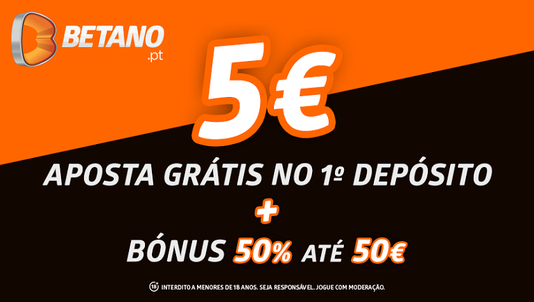 Betano Portugal Recebe Novos Clientes com Bónus de 50 € e 5 € em Aposta Grátis em Maio