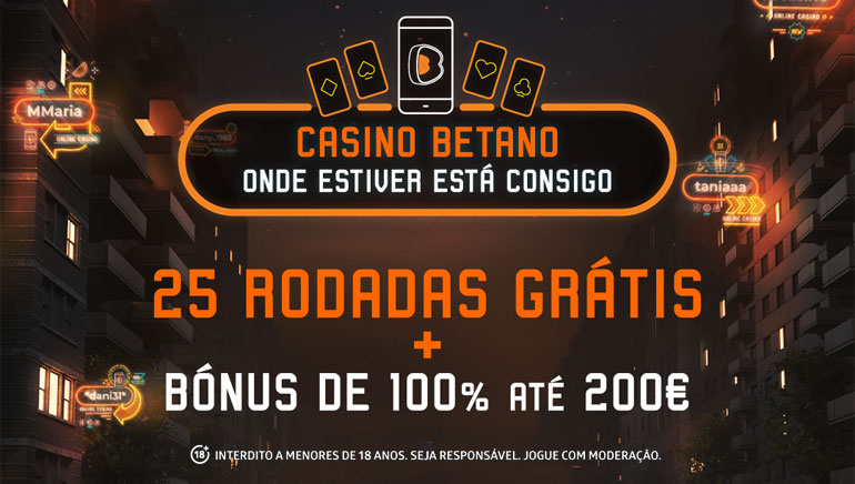 Betano Casino a Receber Novos Jogadores Portugueses com Bónus de 200€ & 25 Giradas Grátis