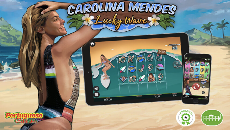 MGA Games Celebra Surfista Profissional Carolina Mendes em Slot Impressionante