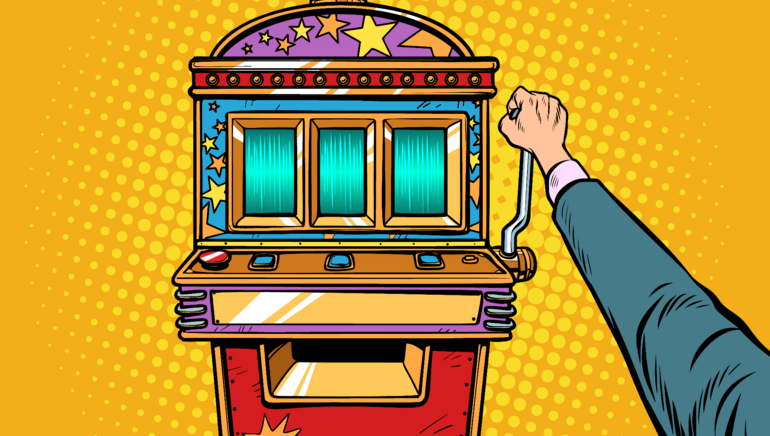 Desenho de máquina de slot clássica