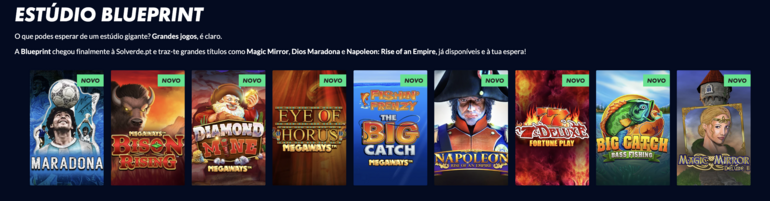 Blueprint Gaming Games at Casino Solverde