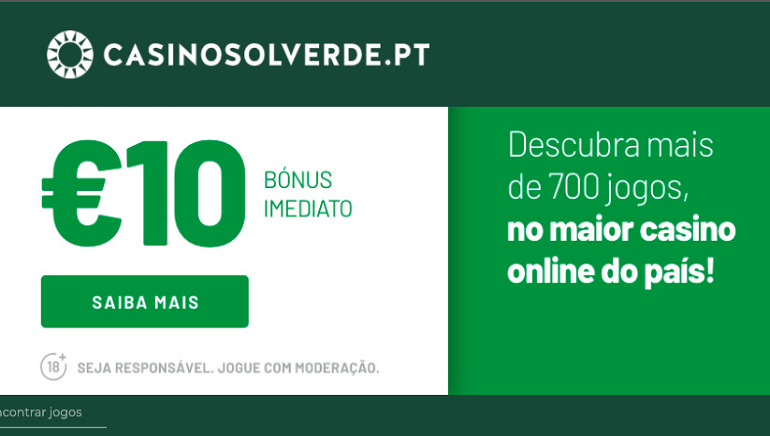 Joga Com 10 € Grátis & Bónus de Até 2.000 € no Casino Solverde